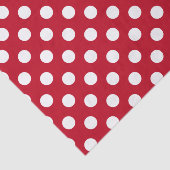 Weißpolka Punkte auf rot Seidenpapier (Ausschnitt)