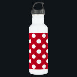 Weißpolka Punkte auf rot Trinkflasche<br><div class="desc">Weißpolka Punkte auf rot</div>