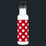 Weißpolka Punkte auf rot Trinkflasche<br><div class="desc">Weißpolka Punkte auf rot</div>