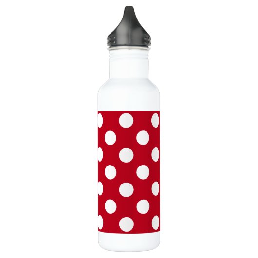 Weißpolka Punkte auf rot Trinkflasche (Links)