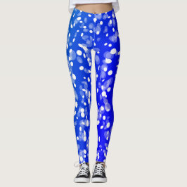 Weißpolka-Punkte Leggings