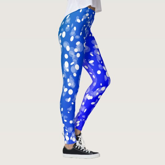 Weißpolka-Punkte Leggings (Rechts)