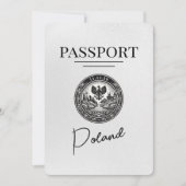 Weißpolnischer Pass Save the Date (Vorderseite)