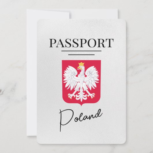 Weißpolnischer Pass Save the Date (Vorderseite)