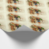 WEISSRABBIT-REISE MIT EASTER EGG GESCHENKPAPIER (Ecke)