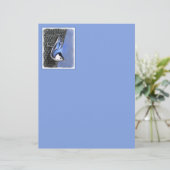 Weißreißer Nuthatch Malerei Original Vogelkunst (Stehend Vorderseite)