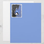 Weißreißer Nuthatch Malerei Original Vogelkunst (Vorne/Hinten)
