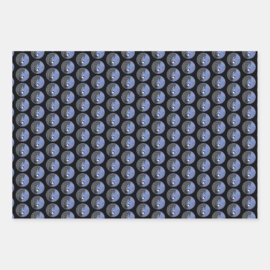 Weißreißer Nuthatch Malerei Original Vogelkunst Geschenkpapier Set (Vorderseite 3)