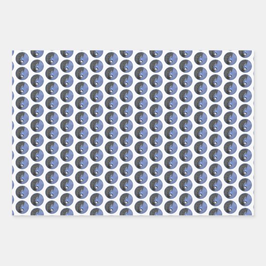 Weißreißer Nuthatch Malerei Original Vogelkunst Geschenkpapier Set (Vorderseite 2)