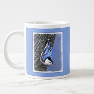 Weißreißer Nuthatch Malerei Original Vogelkunst Jumbo-Tasse