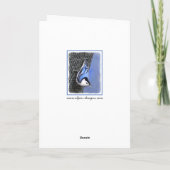 Weißreißer Nuthatch Malerei Original Vogelkunst Karte (Rückseite)