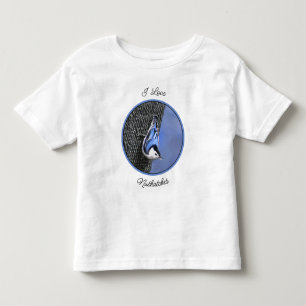Weißreißer Nuthatch Malerei Original Vogelkunst Kleinkind T-shirt