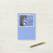 Weißreißer Nuthatch Malerei Original Vogelkunst Post-it Klebezettel (Auf Schreibtisch)