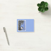 Weißreißer Nuthatch Malerei Original Vogelkunst Post-it Klebezettel (Büro)