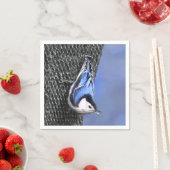 Weißreißer Nuthatch Malerei Original Vogelkunst Serviette (Beispiel)