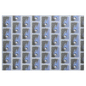Weißreißer Nuthatch Malerei Original Vogelkunst Stoff (Fat Quarter (45,7 x 55,9 cm))