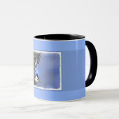 Weißreißer Nuthatch Malerei Original Vogelkunst Tasse (VorderseiteRechts)