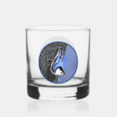 Weißreißer Nuthatch Malerei Original Vogelkunst Whiskyglas (Rückseite)