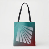 Weißrochen auf Bordeaux aquamarin Tasche (Vorderseite)