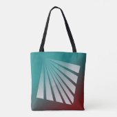 Weißrochen auf Bordeaux aquamarin Tasche (Rückseite)