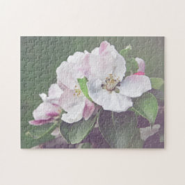 Weißrosa Blossom blühender Apfelbaum Puzzle