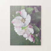 Weißrosa Blossom blühender Apfelbaum Puzzle (Vertikal)