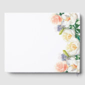 Weißrosa Blume Gästebuch (Rückseite)