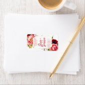 Weißrosa Blume Gastgeschenk Hochzeit Lippenstück Adressaufkleber (Insitu)