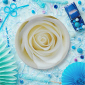 Weißrosa Blume Papierplatte Pappteller (Party)