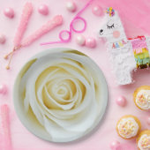 Weißrosa Blume Papierplatte Pappteller (Party)