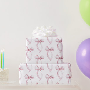 Weißrosa Bogen Geburtstag Geschenkpapier