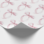 Weißrosa Bogen Geburtstag Geschenkpapier (Ecke)