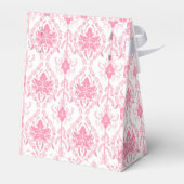 Weißrosa Damastmuster Geschenkschachtel (Rückseite)