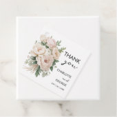 Weißrosa Erdnüsse blühende rustikale Gastgeschenke Geschenkanhänger (Beispiel)