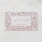 Weißrosa Glitzer Chic Glam Glitzy Salon Wellness-C Visitenkarte (Rückseite)