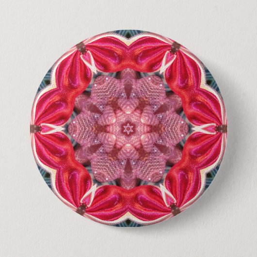 ~ Weißrosa grünes BLING ~ Schaltfläche Button (Vorderseite)