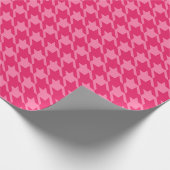 Weißrosa Hahnentrittmuster Wrapper Paper Geschenkpapier (Ecke)