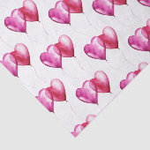 Weißrosa Herzballoons Geburtstag Seidenpapier (Ausschnitt)