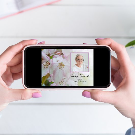 Weißrosa Krabbenapfel Blume Leben Beerdigung Party Einladung