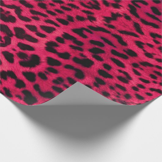 Weißrosa Leopardendruckpapier für Geschenke Geschenkpapier (Ecke)