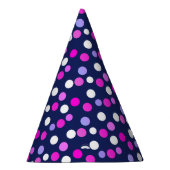 Weißrosa Lila Blue Circles Balls Paper Cap Hat Partyhütchen (Rechts)