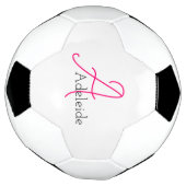 Weißrosa Monogramm Fußball (Gedreht)