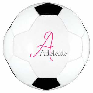 Weißrosa Monogramm Fußball