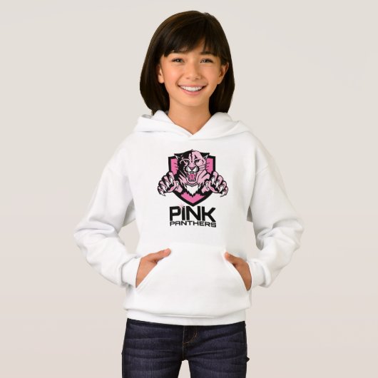 Weißrosa Panther Sweatshirt (Vorne ganz)