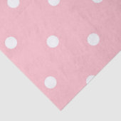 Weißrosa Polka Dot Tissue Paper Seidenpapier (Detail)