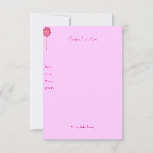 Weißrosa Poodle 1. Geburtstag Party Einladung (Rückseite)