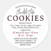 Weißrosa Schokolade Cookies Hütte Sticker (Vorderseite)