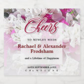 Weißrosa Sektmarken Schaumweinetikett (Einzelnes Label)