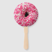 Weißrosa Sprinklen Donut Fächer (Vorderseite)