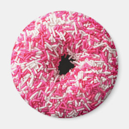 Weißrosa Sprinklen Donut Magnet